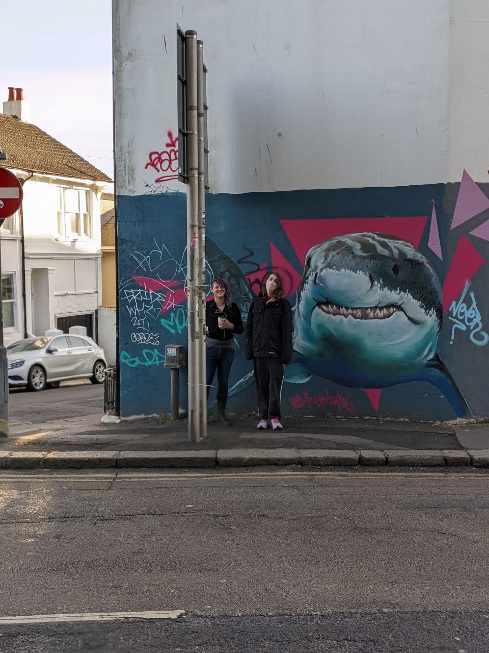 Cammie and Shark street mural